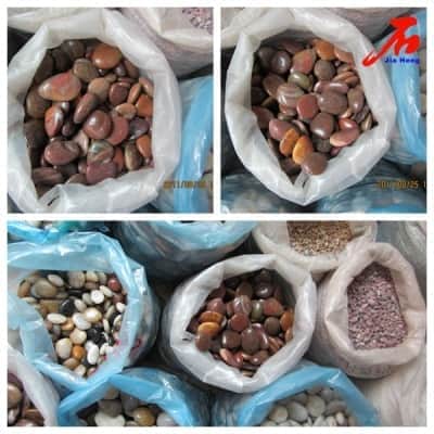 Red Color Pebble Stone for paving Manufactuer