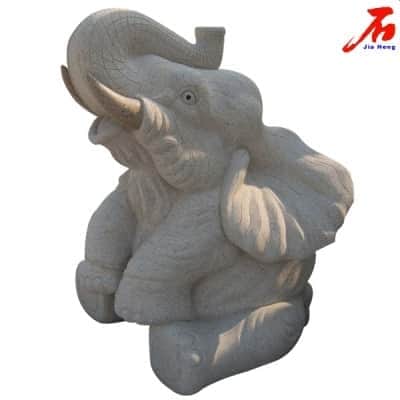 Simple Structure Granite Elephant sculpture for decoration