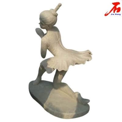 Stone Figure Sculpture Girl in Dancing