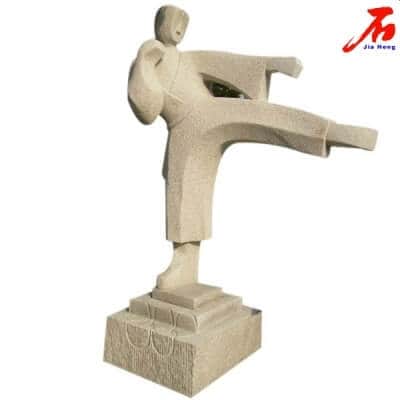 Kung fu style Abstract granite Sculpture for outdoor decoration