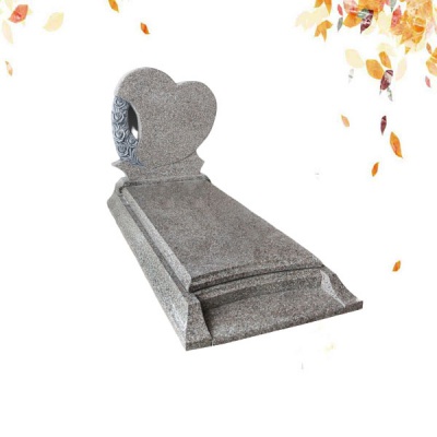 Heart shaped tombstone with roses carving wholesale
