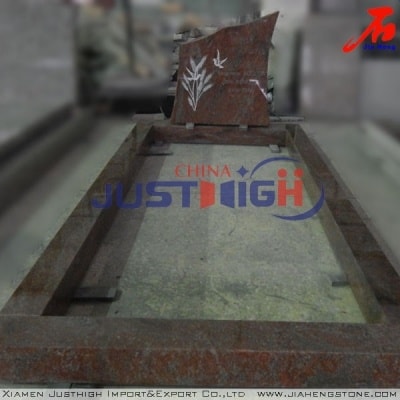wheat and brid line carving monument in very cheap price and red color