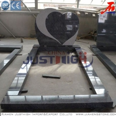 European style cheap heart shape granite monuments for graves factory