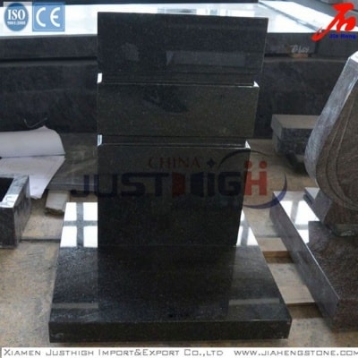 South Africa style cheap black granite headstones monument for graves factory