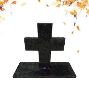 South Africa Black cross granite headstone