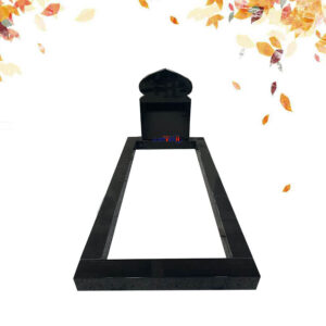 Black granite muslim tombstone
