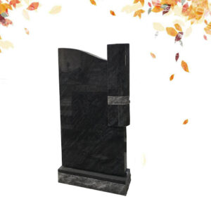 Custom Unique Upright Granite Tombstone