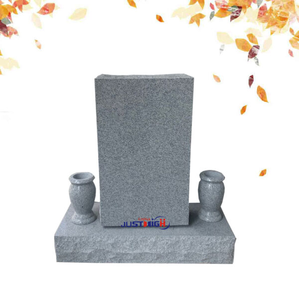 Wholesale gray upright headstone with flower vase