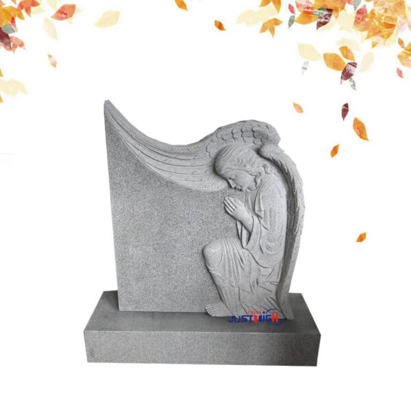 gray granite headstone angle headstone