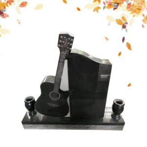 Guitar Shaped Granite Tombstone