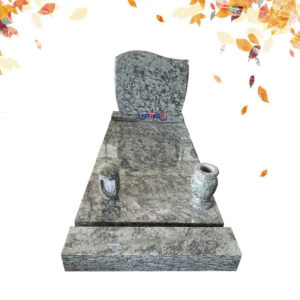 Olive Green granite tombstone