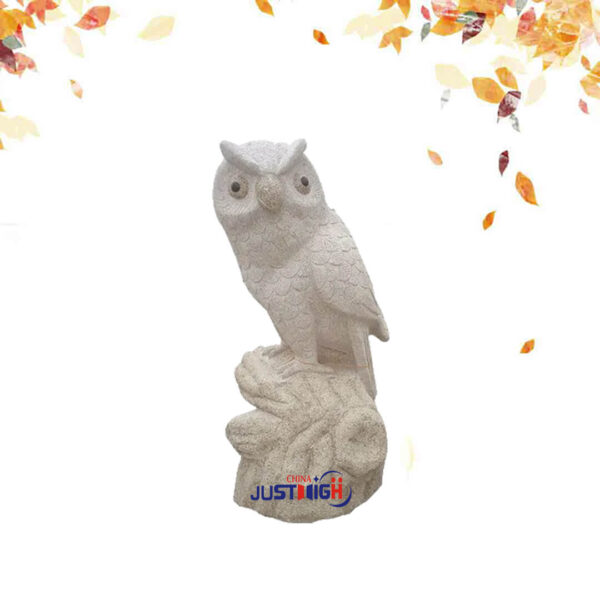 Owl animal carving granite statue