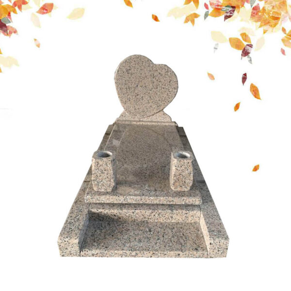 heart shape granite tombstone