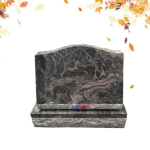 Aurora slant granite headstone