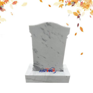 Hunan White Jade white marble headstone