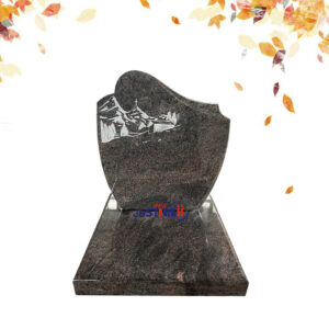 himalaya blue granite cemetery headstone