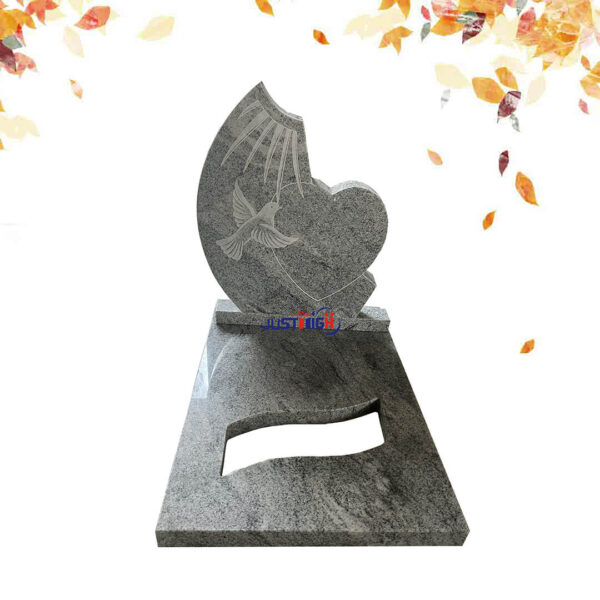 heart shape granite cremation markers
