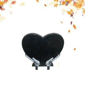 heart shape granite memorial plaque