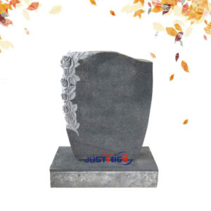 flower granite headstone