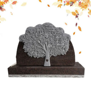 tree shape granite upright headstone