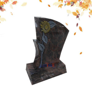 Sunflower carved tombstone wholesale factory
