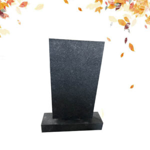 south africa black honed granite headstone