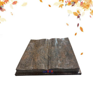 Multicolor Red granite book shape granite memoril plaque