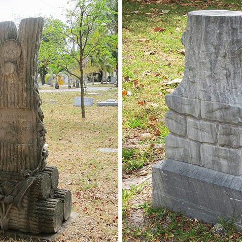 tree shaped headstone