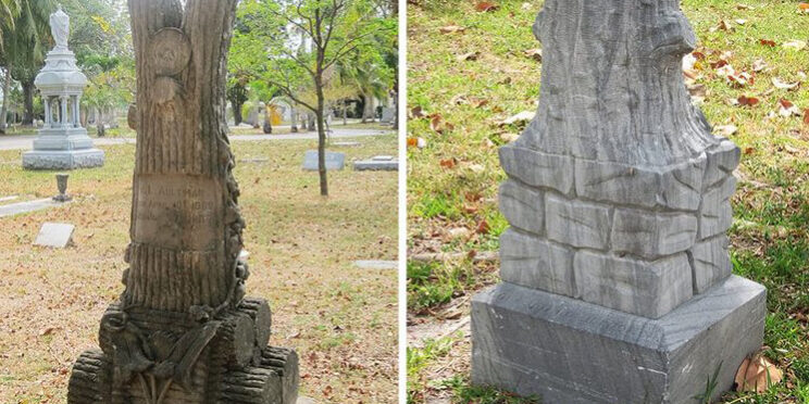 tree shaped headstone