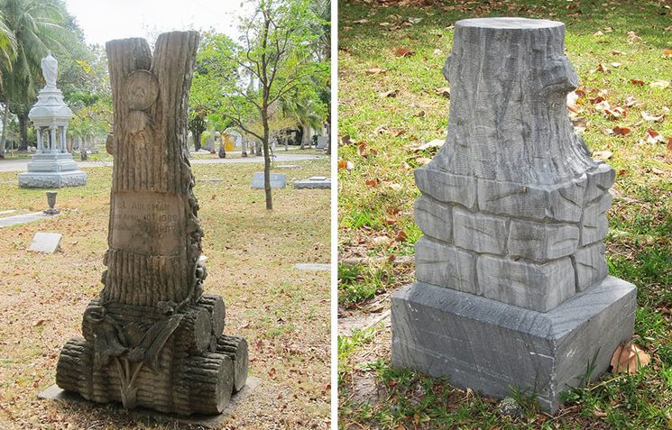 tree shaped headstone