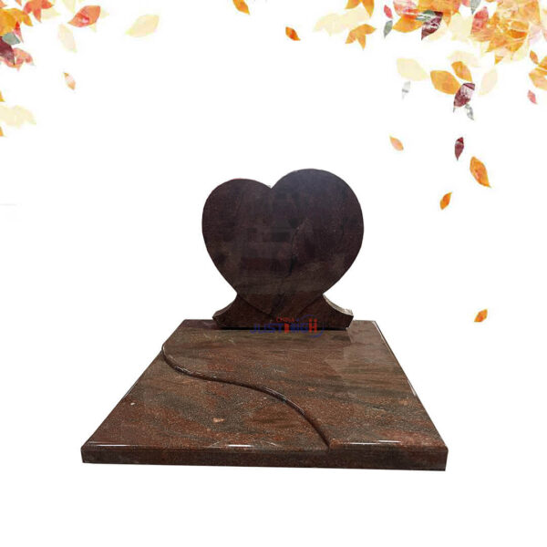 Romantic Red heart shape granite headstone