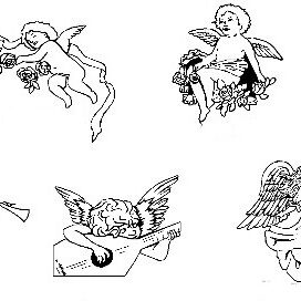 Angels engrave on headstones