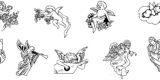 Angels engrave on headstones