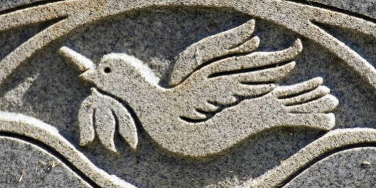 dove on the headstone