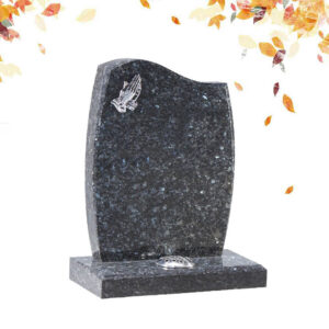 blue pearl British style tombstone