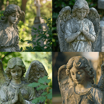 justhigh._Draw_a_picture_a_granite_angel_statue_cemetery