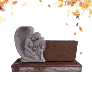 red angle granite upright headstone