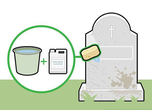 how clean headstone