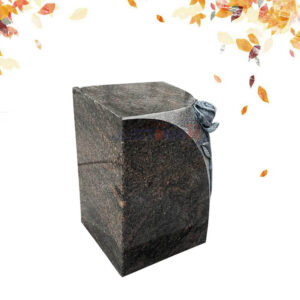 himalaya blue granite cemetery flower vase