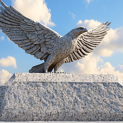landing eagle headstone