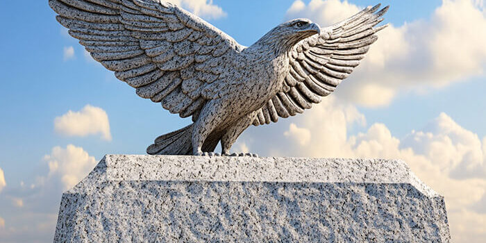 landing eagle headstone