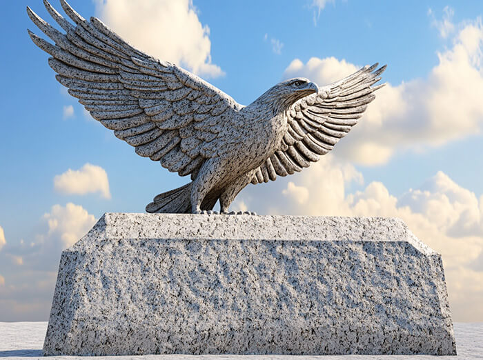 landing eagle headstone