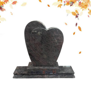 Paradiso granite heart shape headstone