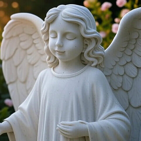 What does an angle on top of a grave mean