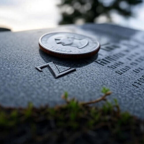 What does a quarter left on a grave mean What does a quarter left on a grave mean