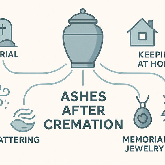 What is done with the ashes after cremetion