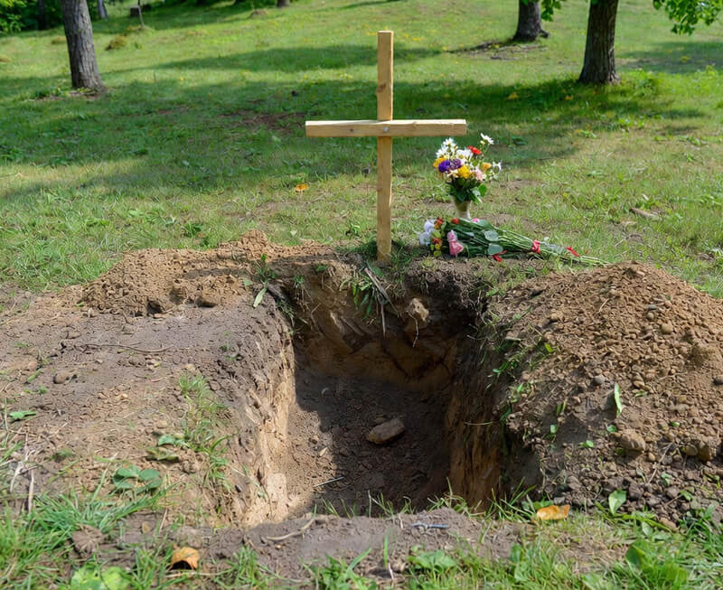 How deep does a grave for a dog need to be