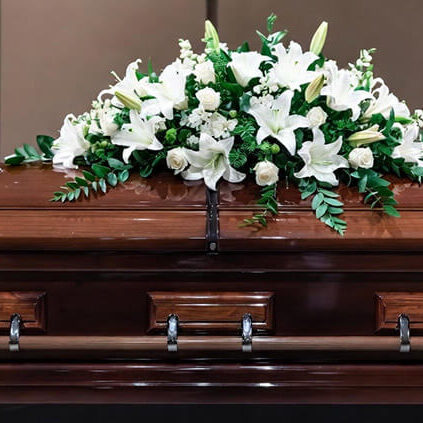 Why is the head always to the left in a casket2