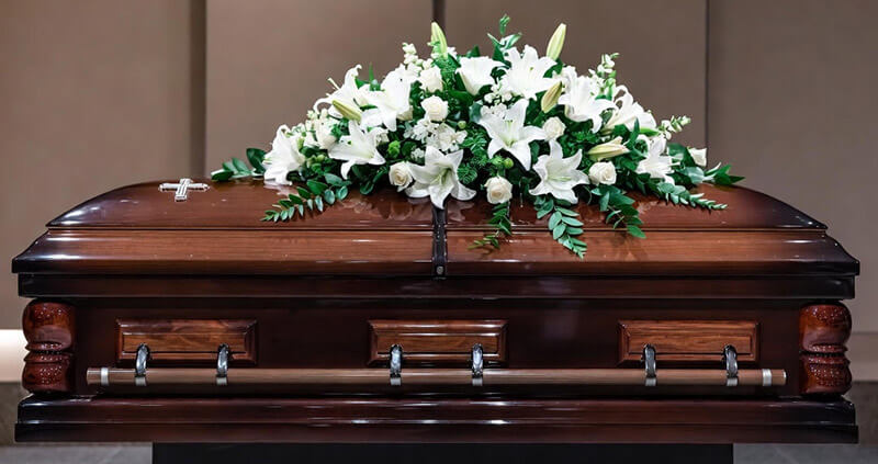 Why is the head always to the left in a casket2