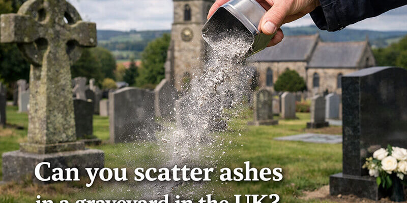 Can you scatter ashes in a graveyard in the UK